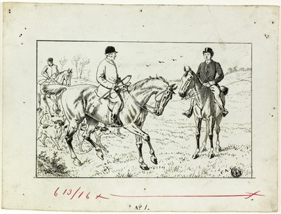 Tres jinetes en una cacería de Francis Arthur Fraser