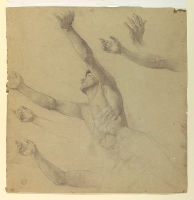 Estudio de figura para Diana y sus asistentes entre las constelaciones de Francis Augustus Lathrop