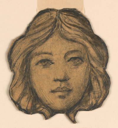 Cabeza de una Mujer (Proyecto para Vidrieras) de Francis Augustus Lathrop