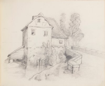 Casa del molino junto a un arroyo de Francis Augustus Lathrop