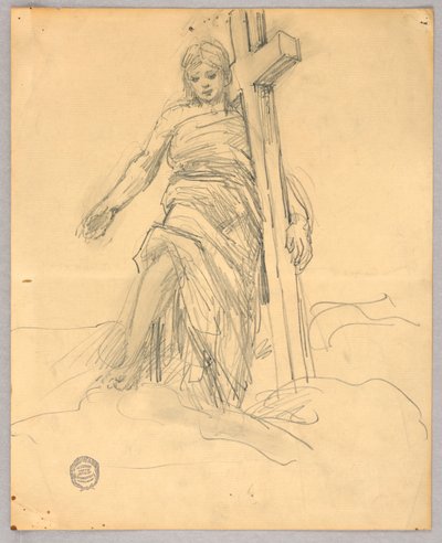 Boceto para la figura central en la Ascensión de Francis Augustus Lathrop