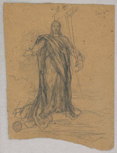 Boceto para figura central en la Ascensión de Francis Augustus Lathrop