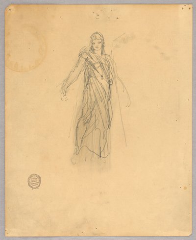 Boceto para la figura central en la Ascensión de Francis Augustus Lathrop