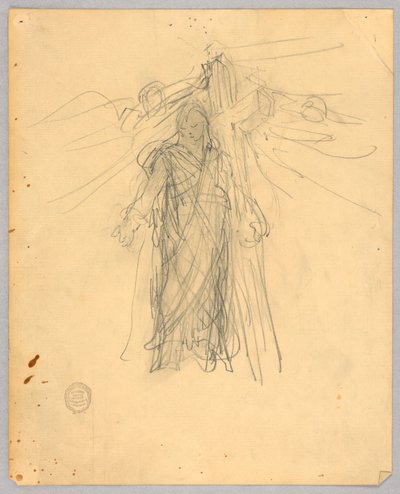Boceto para la figura central en la Ascensión de Francis Augustus Lathrop