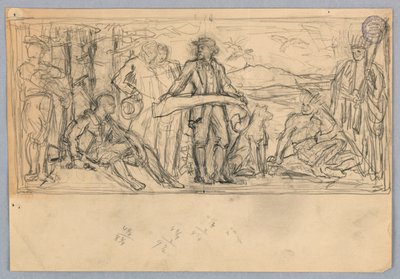 Boceto para un mural de Francis Augustus Lathrop