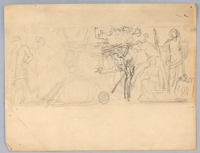 Boceto para un mural de Francis Augustus Lathrop