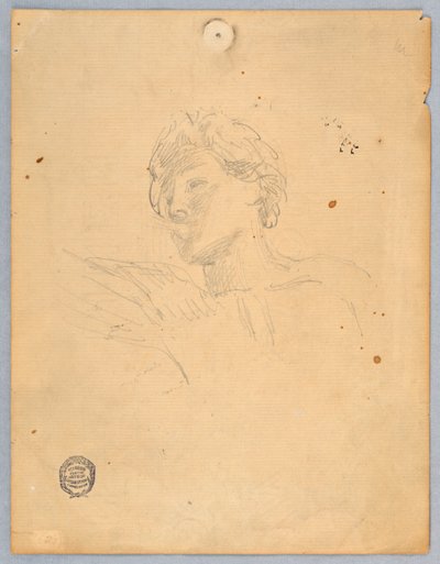 Boceto para la cabeza de un ángel de Francis Augustus Lathrop