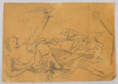Boceto de Figura Femenina con una Paloma de Francis Augustus Lathrop