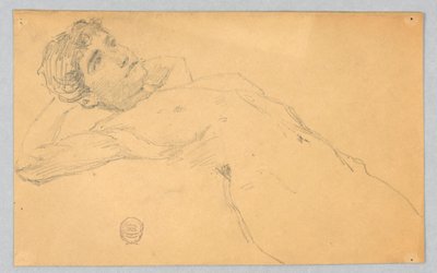 Boceto de desnudo femenino de Francis Augustus Lathrop