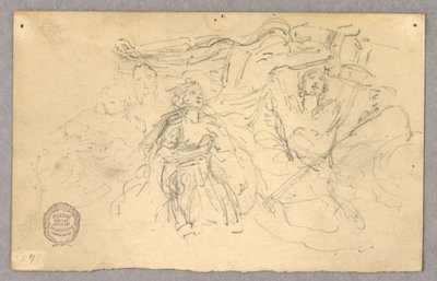 Boceto de grupo figurativo para la Ascensión de Francis Augustus Lathrop