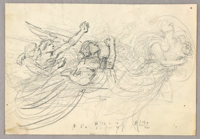 Boceto de grupo figurativo para la Ascensión de Francis Augustus Lathrop