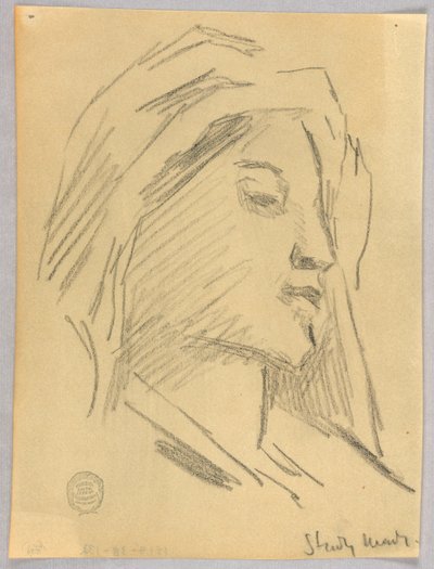 Boceto de Cabeza de Mujer de Francis Augustus Lathrop