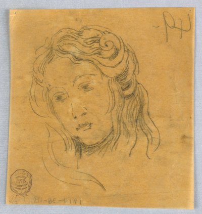 Boceto de la Cabeza de una Mujer de Francis Augustus Lathrop