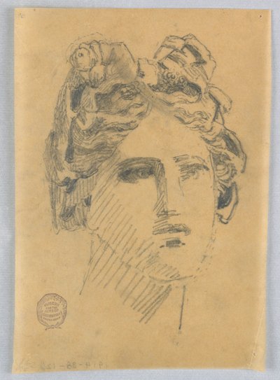 Boceto de la Cabeza de una Mujer de Francis Augustus Lathrop