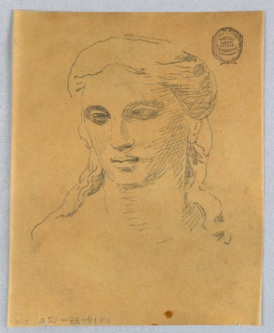 Boceto de Cabeza de Mujer de Francis Augustus Lathrop
