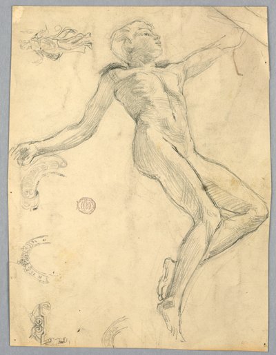 Boceto de una desnuda femenina de Francis Augustus Lathrop