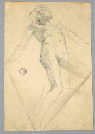 Boceto de un desnudo femenino de Francis Augustus Lathrop