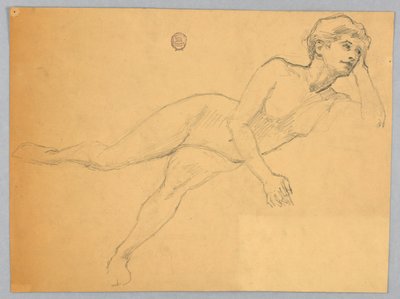 Boceto de un Desnudo Femenino de Francis Augustus Lathrop