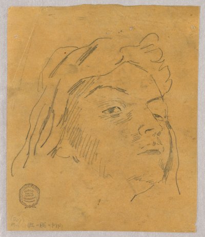Boceto de una cabeza de Francis Augustus Lathrop