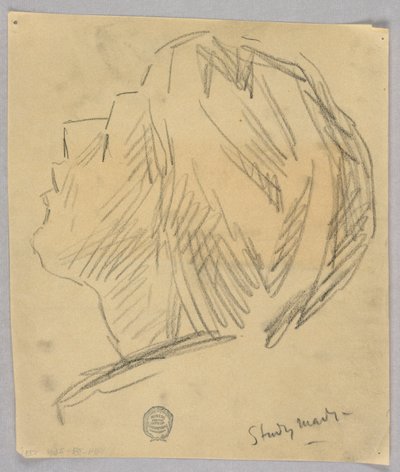 Boceto de la cabeza de una mujer de Francis Augustus Lathrop