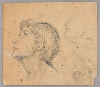 Boceto de la cabeza de una mujer de Francis Augustus Lathrop