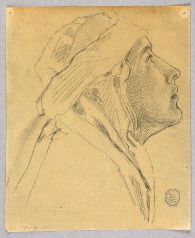 Boceto de la cabeza de una mujer de Francis Augustus Lathrop