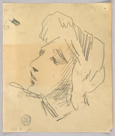 Boceto de la cabeza de una mujer de Francis Augustus Lathrop