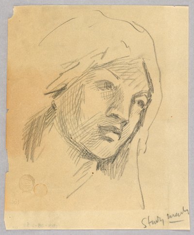 Boceto de la Cabeza de una Mujer de Francis Augustus Lathrop