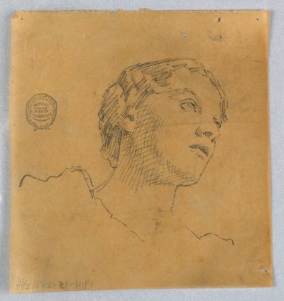 Boceto de la cabeza de una mujer de Francis Augustus Lathrop