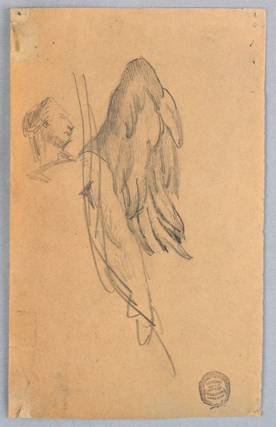 Boceto de un ángel de Francis Augustus Lathrop