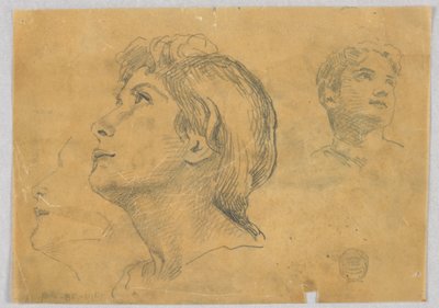 Bocetos de dos cabezas de Francis Augustus Lathrop