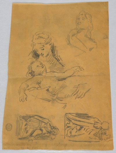 Bocetos de la Virgen y los Magos de Francis Augustus Lathrop