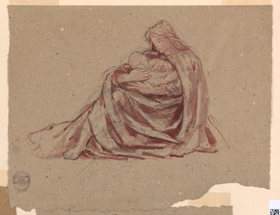 Estudio para "Caridad," Iglesia de San Bartolomé, Nueva York, NY de Francis Augustus Lathrop