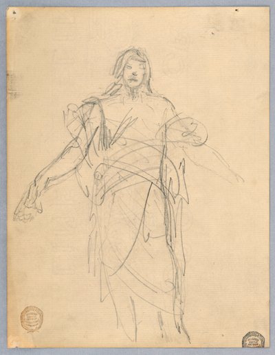 Estudio para Cristo, Presbiterio de San Bartolomé, Nueva York de Francis Augustus Lathrop