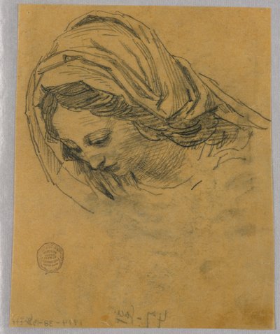 Estudio para la cabeza de la Madonna de Francis Augustus Lathrop