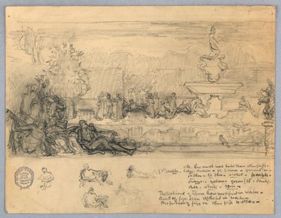 Estudio para un mural o panel de Francis Augustus Lathrop