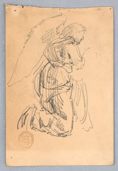 Estudio para un ángel en adoración de Francis Augustus Lathrop