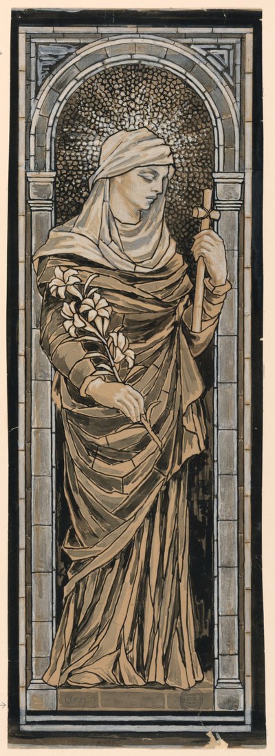 Estudio para la Ventana Conmemorativa Goddard, en la Iglesia de San Juan, Providence, Rhode Island de Francis Augustus Lathrop