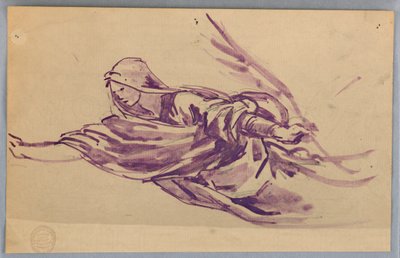 Estudio de Figura Drapada con Palma de Francis Augustus Lathrop