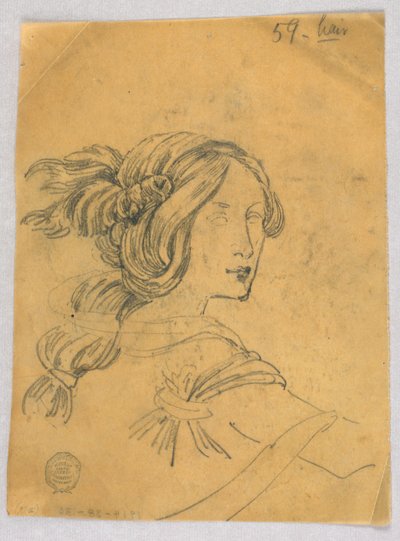 Estudio de Cabeza y Hombros de Mujer de Francis Augustus Lathrop