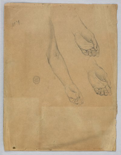 Tres estudios de una mano izquierda de Francis Augustus Lathrop