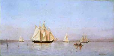 Bahía de Haverstraw en el Hudson de Francis Augustus Silva
