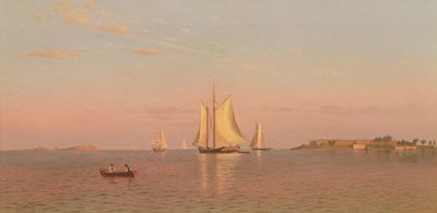 Vista del puerto de Boston cerca de Castle Island de Francis Augustus Silva