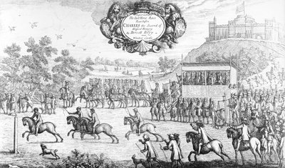 La última carrera de caballos corrida ante Carlos II de bendita memoria por Dorsett Ferry, cerca del Castillo de Windsor, 24 de agosto de 1684, 1687 de Francis Barlow