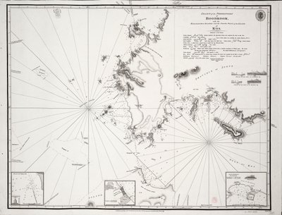 Carta del promontorio de Boodroom con las islas Karabaghla y la punta norte de la isla de Kos ... por Francis Beaufort F.R.S. ... 1811 de Francis Beaufort
