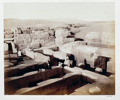 Un templo excavado al pie de la Esfinge, Giza, Egipto, 4 de marzo de 1862 de Francis Bedford