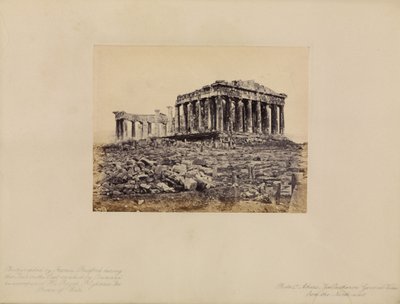 Atenas - El Partenón, vista general desde el noroeste de Francis Bedford