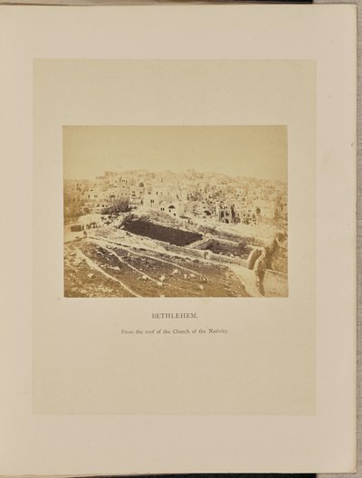Belén desde el tejado de la Iglesia de la Natividad de Francis Bedford