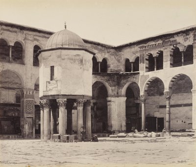Fuente del Patio de la Mezquita Mayor (Mezquita Omeya), Damasco de Francis Bedford