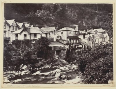 Lynmouth, casas junto al río de Francis Bedford
